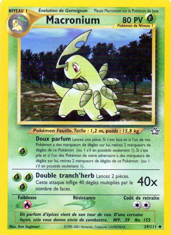 Macronium 29 — Neo Genesis (French Pokémon TCG card)