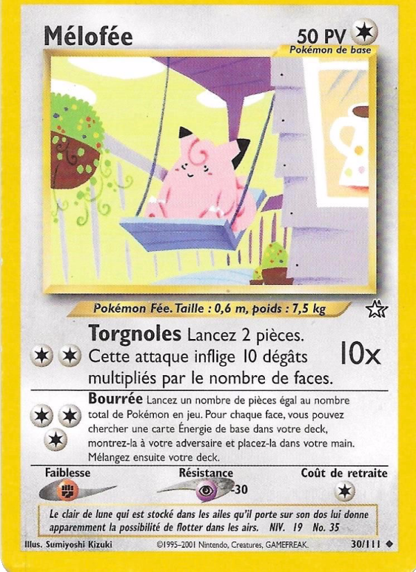 Mélofée 30 — Neo Genesis (French Pokémon TCG card)
