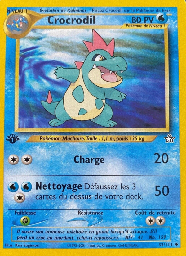 Crocrodil 32 — Neo Genesis (French Pokémon TCG card)