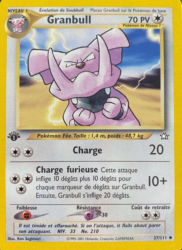 Granbull 37 — Neo Genesis (French Pokémon TCG card)