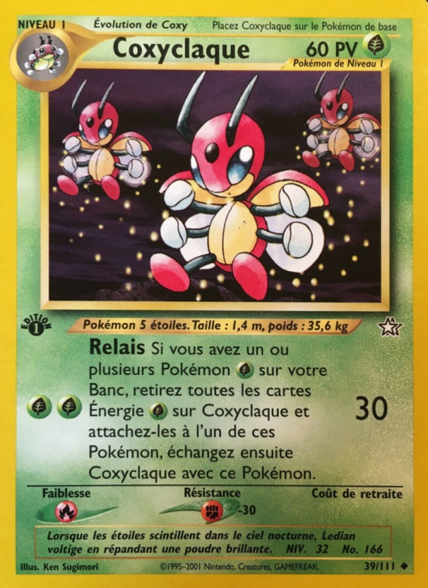 Coxyclaque 39 — Neo Genesis (French Pokémon TCG card)
