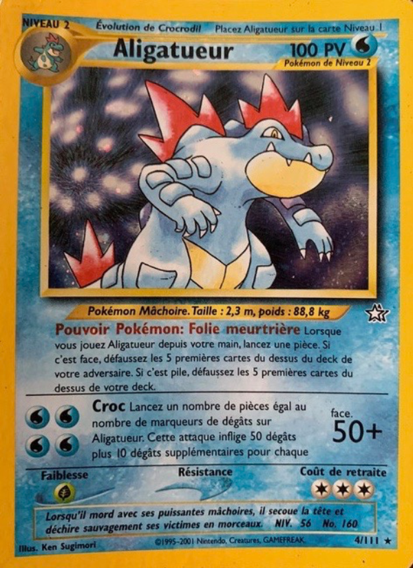 Aligatueur 4 — Neo Genesis (French Pokémon TCG card)