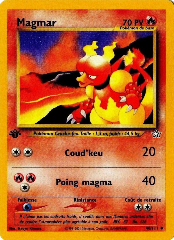 Magmar 40 — Neo Genesis (French Pokémon TCG card)