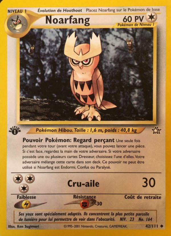 Noarfang 42 — Neo Genesis (French Pokémon TCG card)