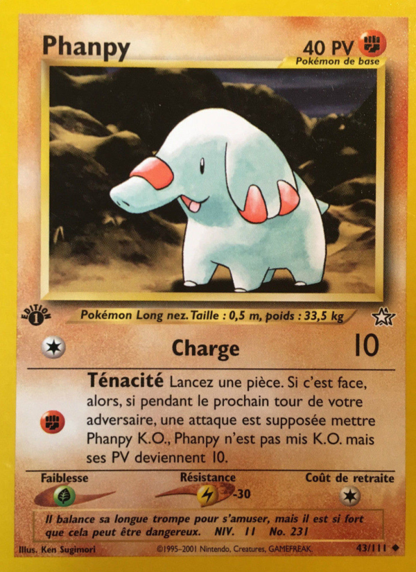 Phanpy 43 — Neo Genesis (French Pokémon TCG card)