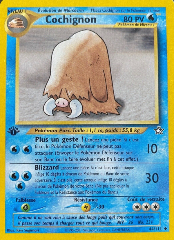 Cochignon 44 — Neo Genesis (French Pokémon TCG card)