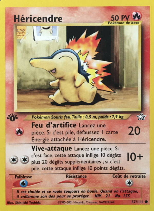 Héricendre 57 — Neo Genesis (French Pokémon TCG card)