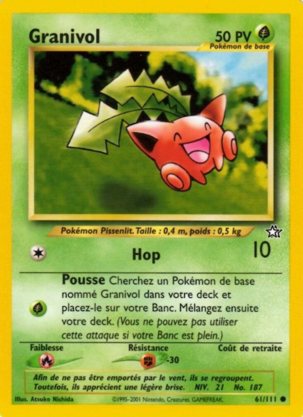 Granivol 61 — Neo Genesis (French Pokémon TCG card)