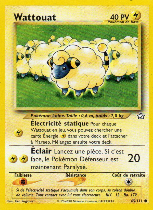 Wattouat 65 — Neo Genesis (French Pokémon TCG card)