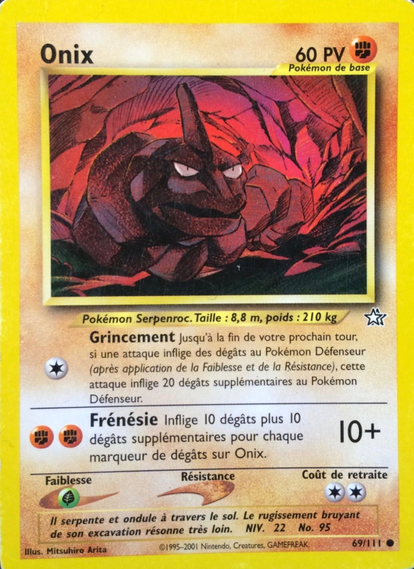 Onix 69 — Neo Genesis (French Pokémon TCG card)