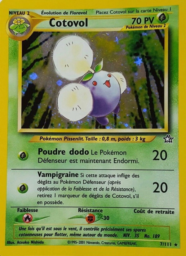 Cotovol 7 — Neo Genesis (French Pokémon TCG card)