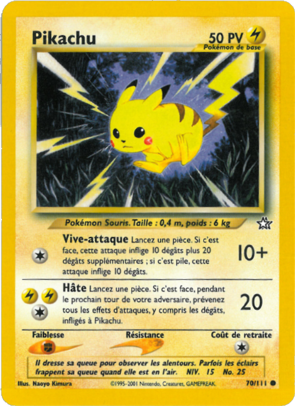 Pikachu 70 — Neo Genesis (French Pokémon TCG card)
