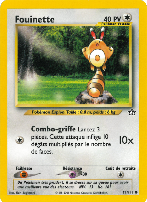 Fouinette 71 — Neo Genesis (French Pokémon TCG card)