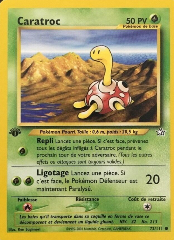 Caratroc 72 — Neo Genesis (French Pokémon TCG card)