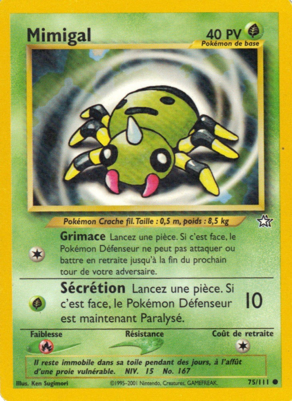 Mimigal 75 — Neo Genesis (French Pokémon TCG card)