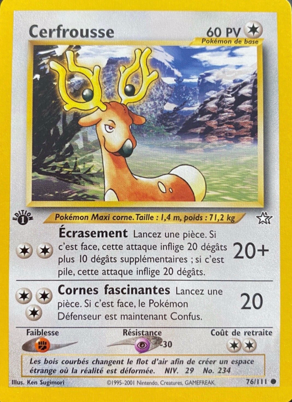 Cerfrousse 76 — Neo Genesis (French Pokémon TCG card)