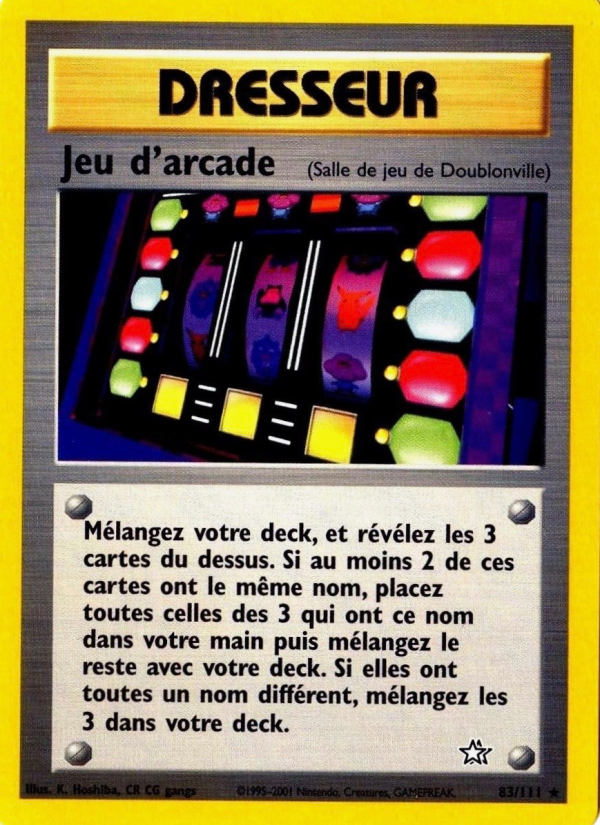 Jeu d'arcade 83 — Neo Genesis (French Pokémon TCG card)