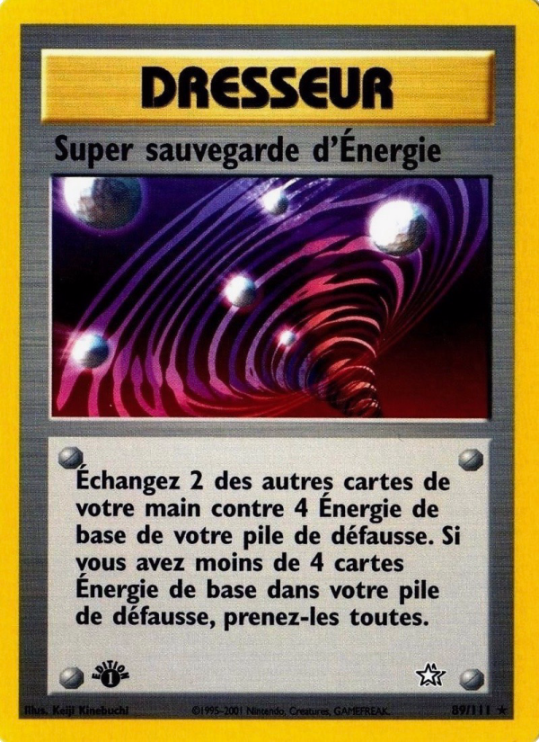 Super sauvegarde d'Énergie 89 — Neo Genesis (French Pokémon TCG card)