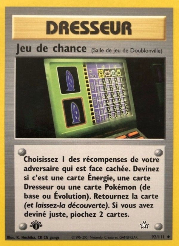 Jeu de chance 92 — Neo Genesis (French Pokémon TCG card)