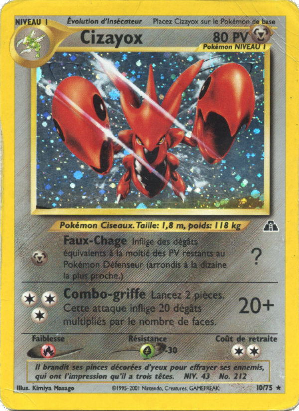 Cizayox 10 — Neo Discovery (French Pokémon TCG card)