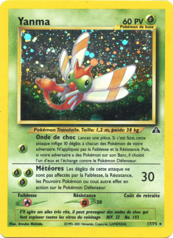 Yanma 17 — Neo Discovery (French Pokémon TCG card)