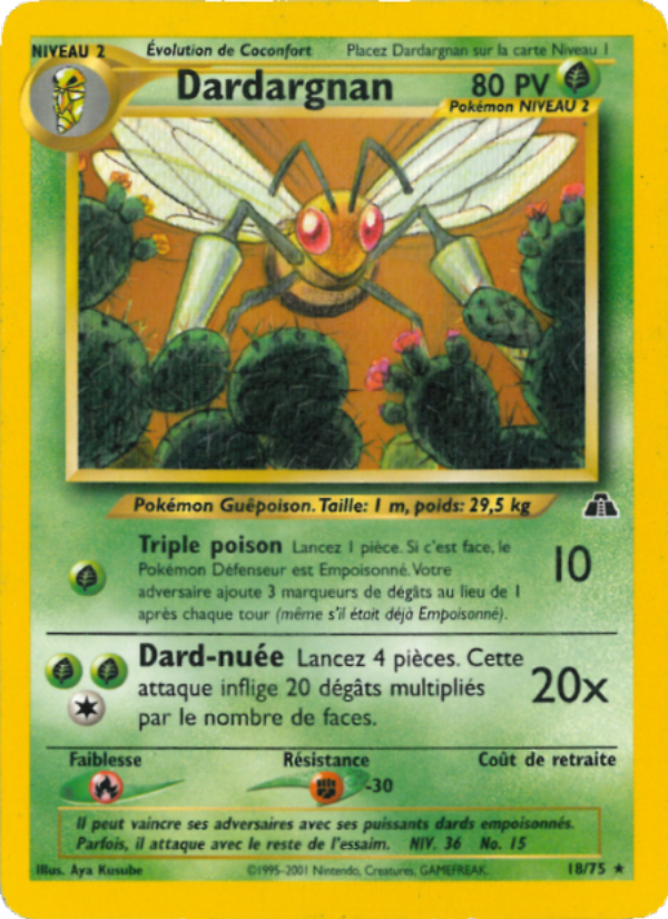 Dardargnan 18 — Neo Discovery (French Pokémon TCG card)