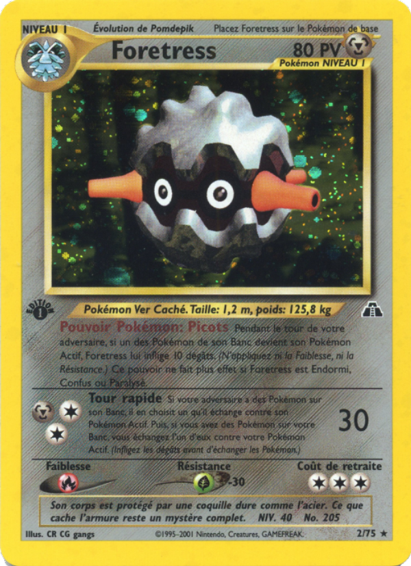 Foretress 2 — Neo Discovery (French Pokémon TCG card)