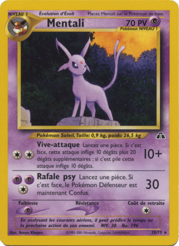 Mentali 20 — Neo Discovery (French Pokémon TCG card)