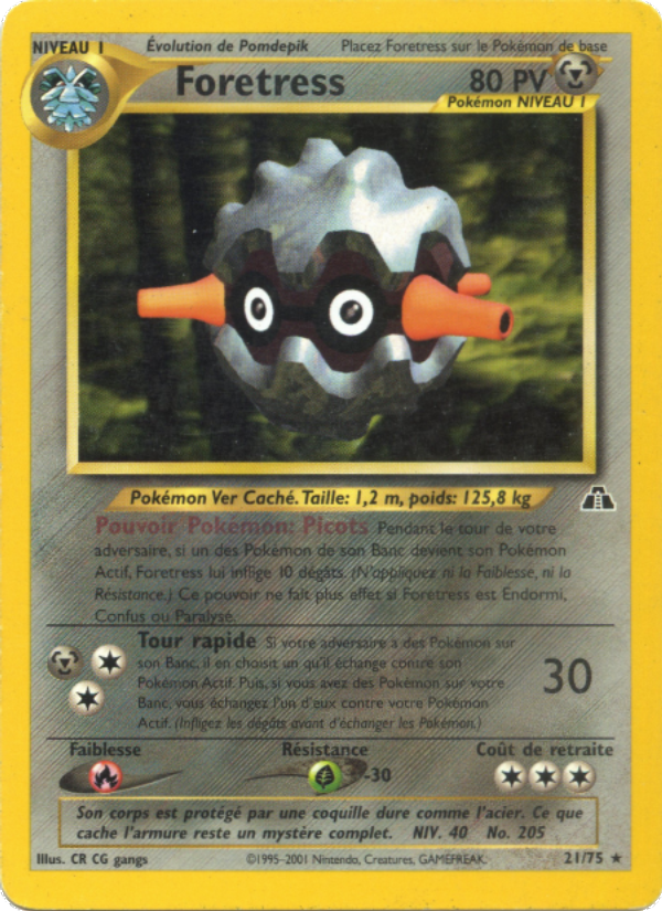 Foretress 21 — Neo Discovery (French Pokémon TCG card)