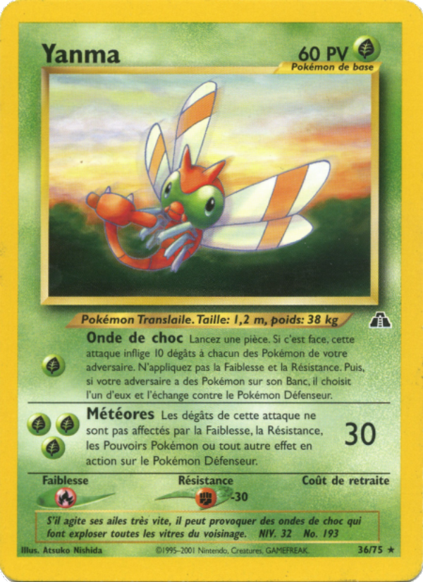 Yanma 36 — Neo Discovery (French Pokémon TCG card)