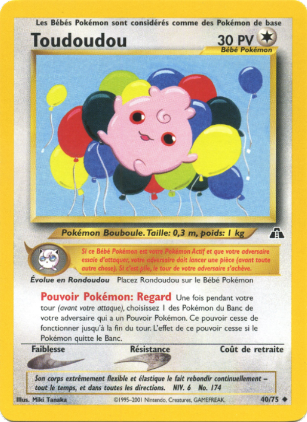 Toudoudou 40 — Neo Discovery (French Pokémon TCG card)