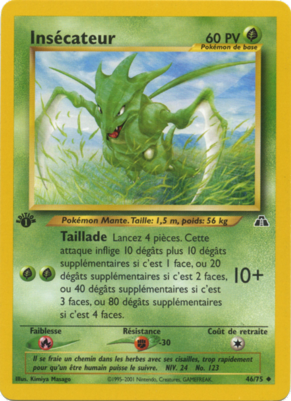 Insécateur 46 — Neo Discovery (French Pokémon TCG card)