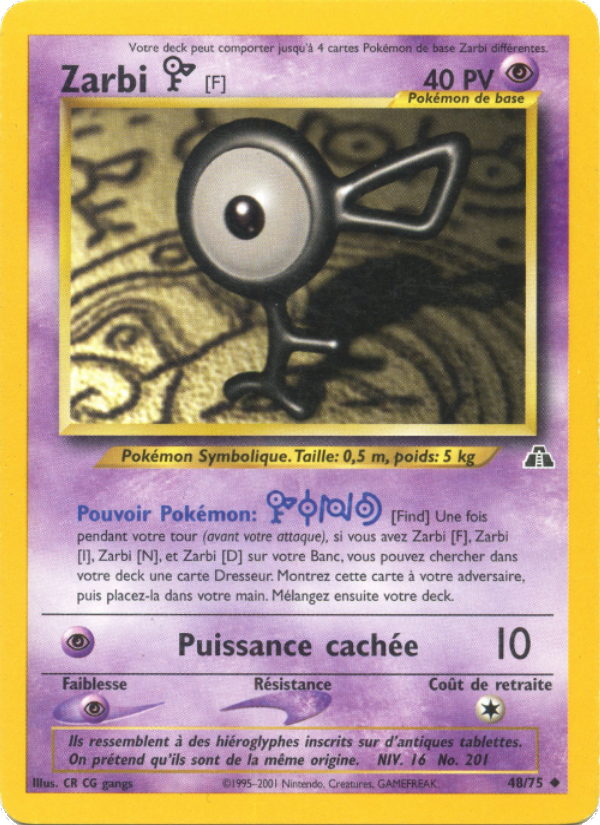 Zarbi F 48 — Neo Discovery (French Pokémon TCG card)