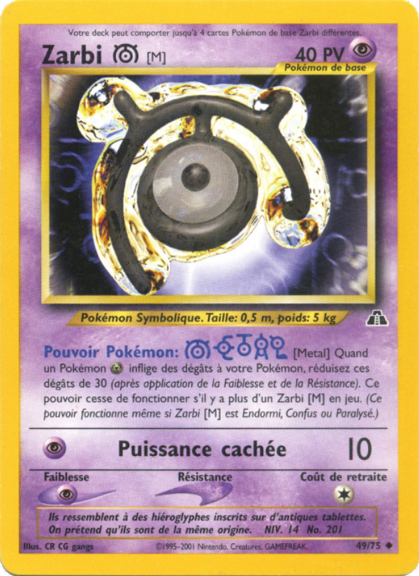 Zarbi M 49 — Neo Discovery (French Pokémon TCG card)