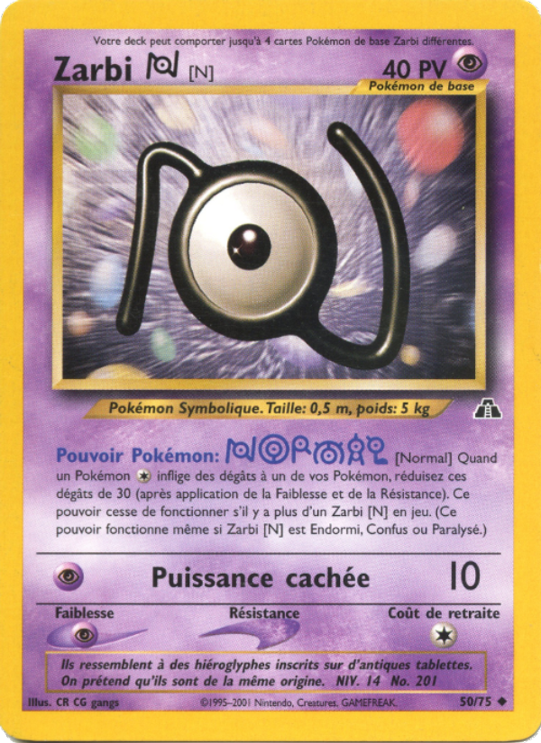 Zarbi N 50 — Neo Discovery (French Pokémon TCG card)