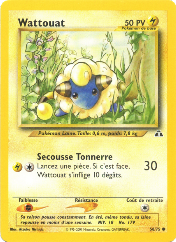 Wattouat 58 — Neo Discovery (French Pokémon TCG card)