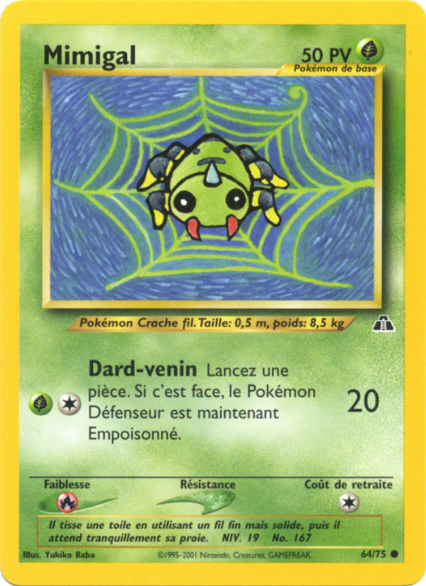 Mimigal 64 — Neo Discovery (French Pokémon TCG card)