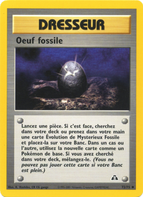 Oeuf fossile 72 — Neo Discovery (French Pokémon TCG card)