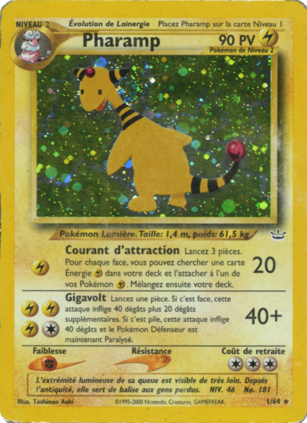 Pharamp 1 — Neo Revelation (French Pokémon TCG card)