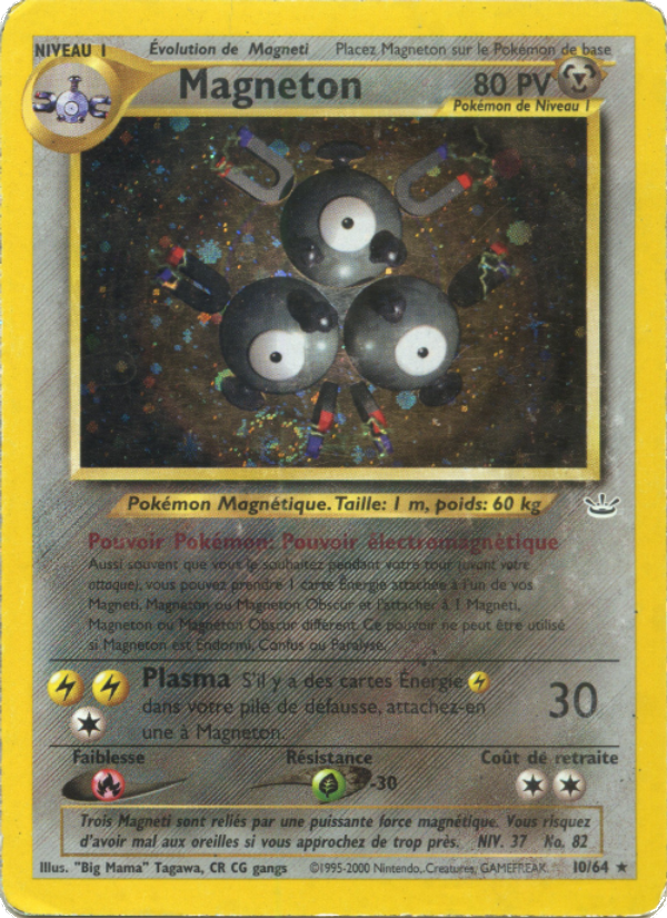 Magneton 10 — Neo Revelation (French Pokémon TCG card)