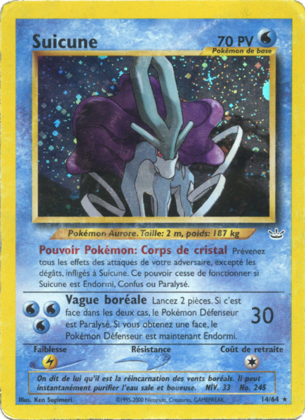 Suicune 14 — Neo Revelation (French Pokémon TCG card)