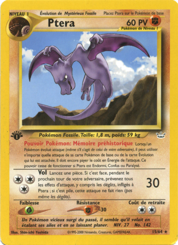 Ptera 15 — Neo Revelation (French Pokémon TCG card)