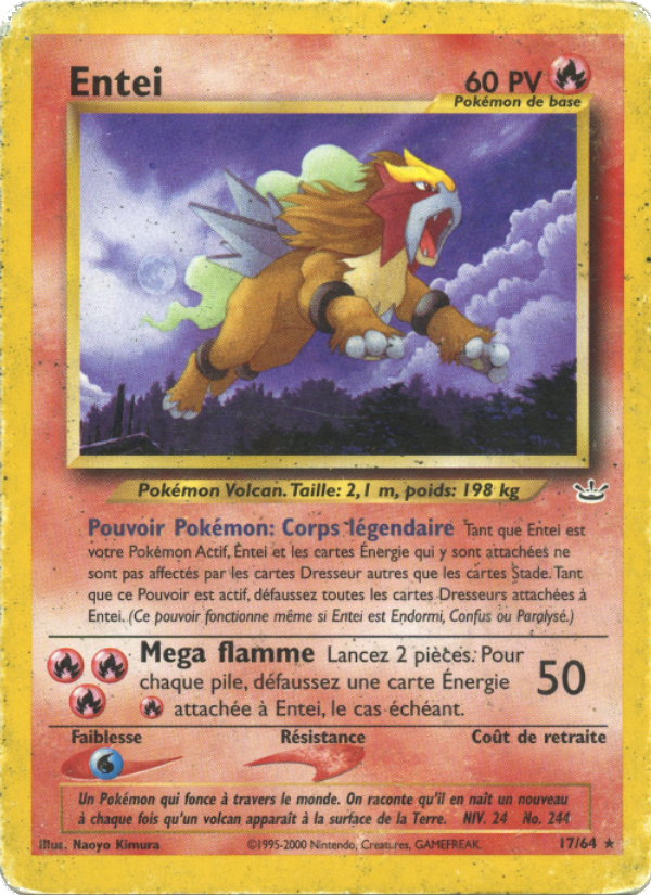 Entei 17 — Neo Revelation (French Pokémon TCG card)