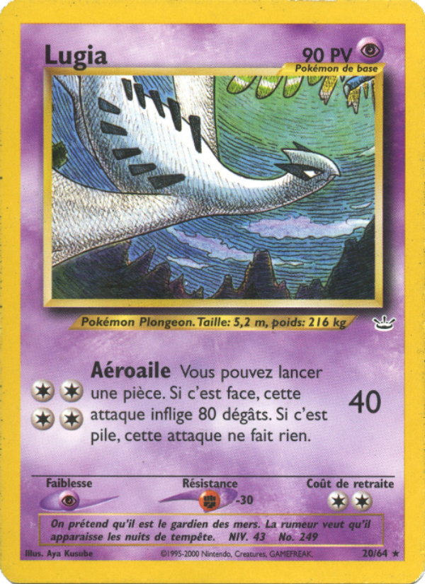 Lugia 20 — Neo Revelation (French Pokémon TCG card)