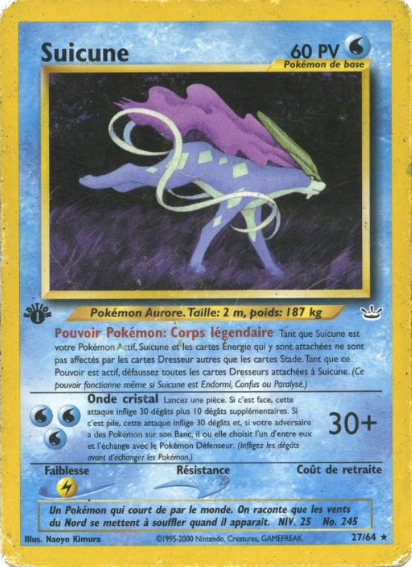 Suicune 27 — Neo Revelation (French Pokémon TCG card)