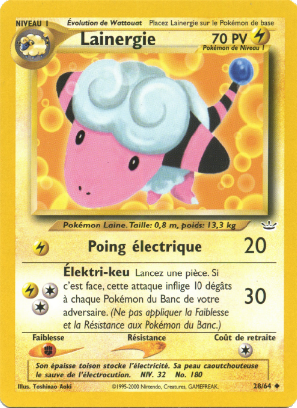 Lainergie 28 — Neo Revelation (French Pokémon TCG card)
