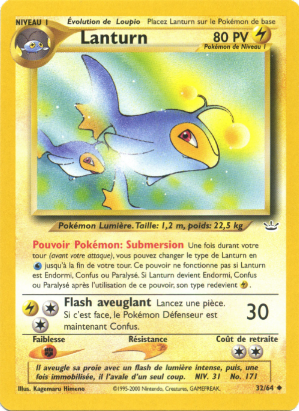 Lanturn 32 — Neo Revelation (French Pokémon TCG card)