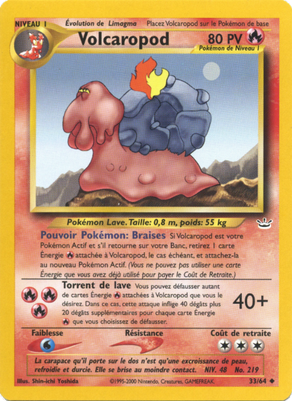Volcaropod 33 — Neo Revelation (French Pokémon TCG card)