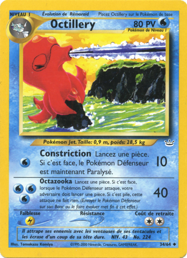 Octillery 34 — Neo Revelation (French Pokémon TCG card)
