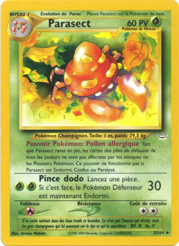 Parasect 35 — Neo Revelation (French Pokémon TCG card)
